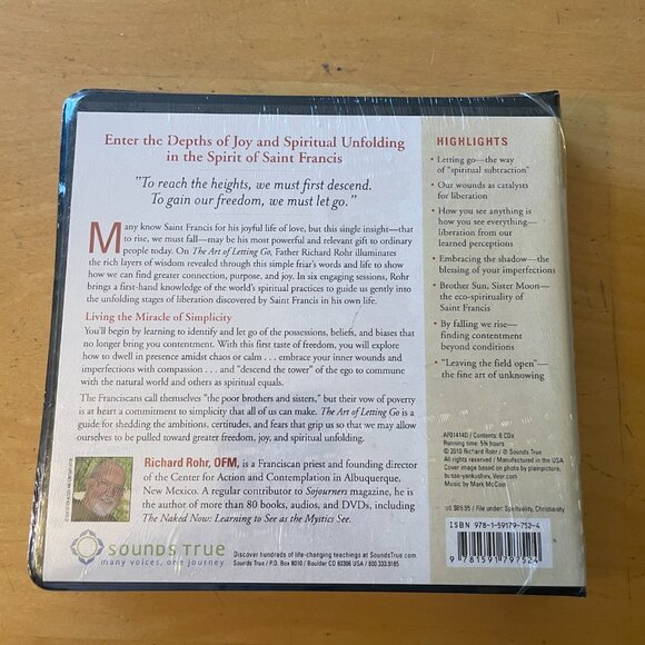 Richard Rohr The Art of Letting Go 6 CD Set The Wisdom of Saint Francis Sealed - Picture 2 of 2